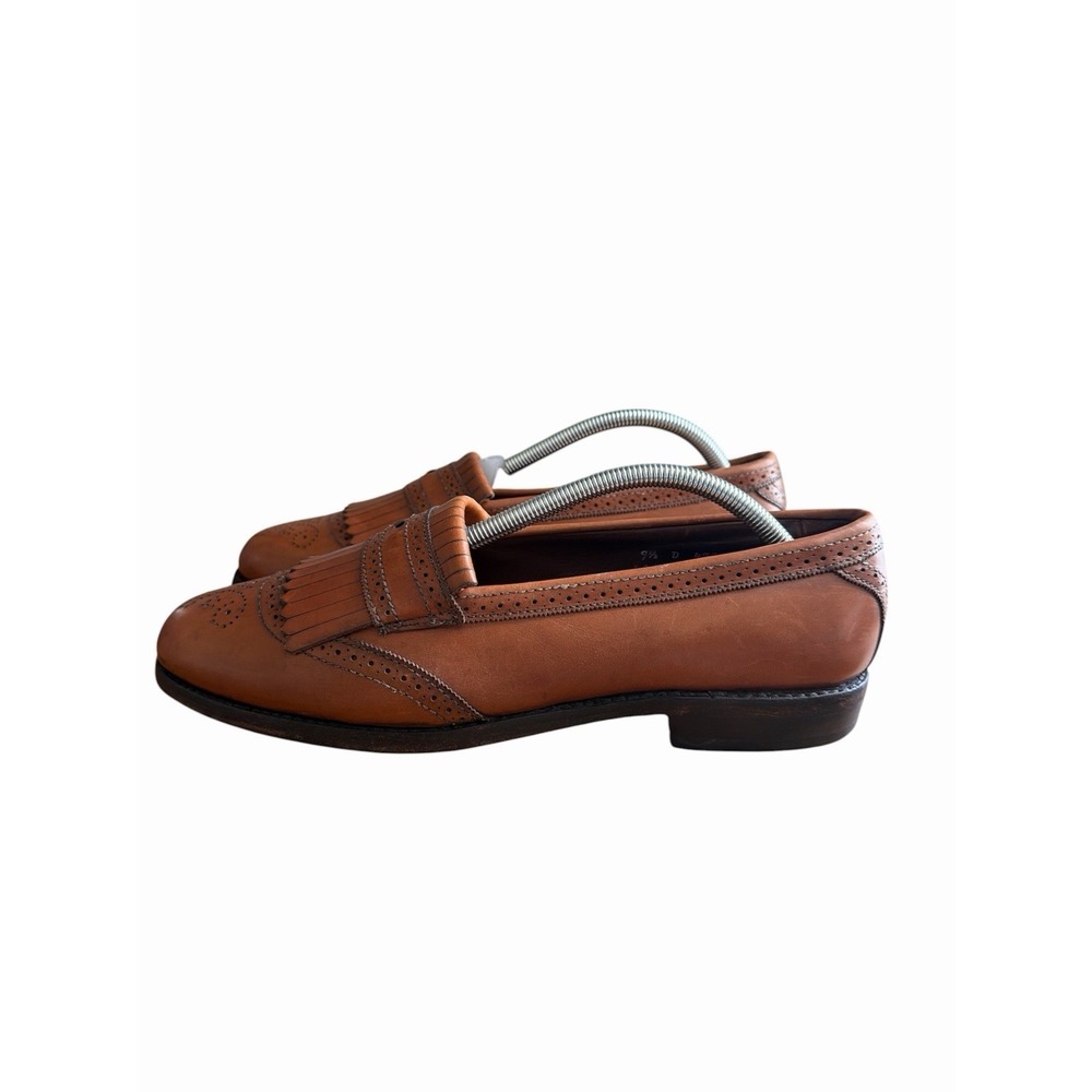 Allen Edmonds Cody Loafer Tassel Kiltie Woven Leather Weave Mens 9.5 D Vtg‎